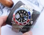 F Factory AAA Replica Rolex GMT-Master II Watch Black Face Jubilee Band Watch 40mm